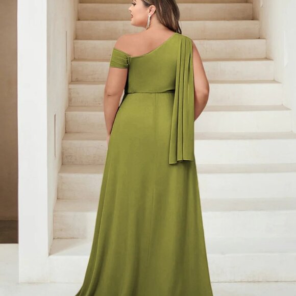 Dress Bridesmaid, Prom, Semi-Formal Size 26W Dusty Blue Color NWT - Picture 3 of 3